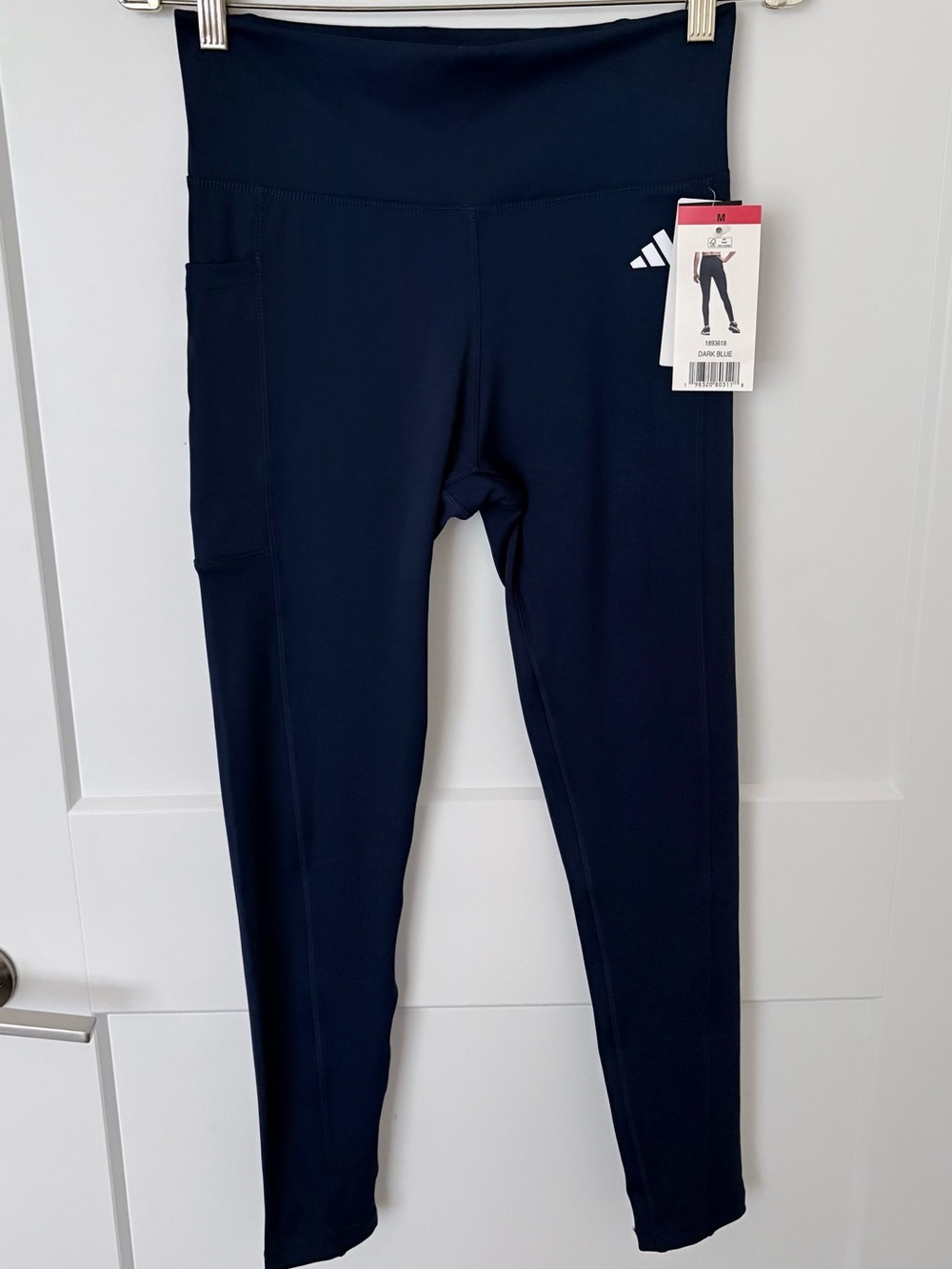 Adidas Dark Blue High Rise 7/8 Training Leggings Size M with Pocket